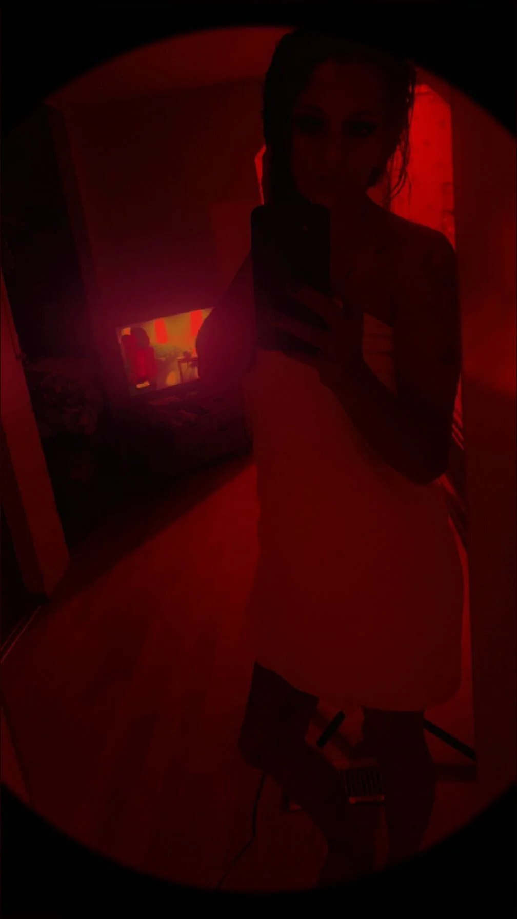 Portrait of Lilith with gothic‑style makeup