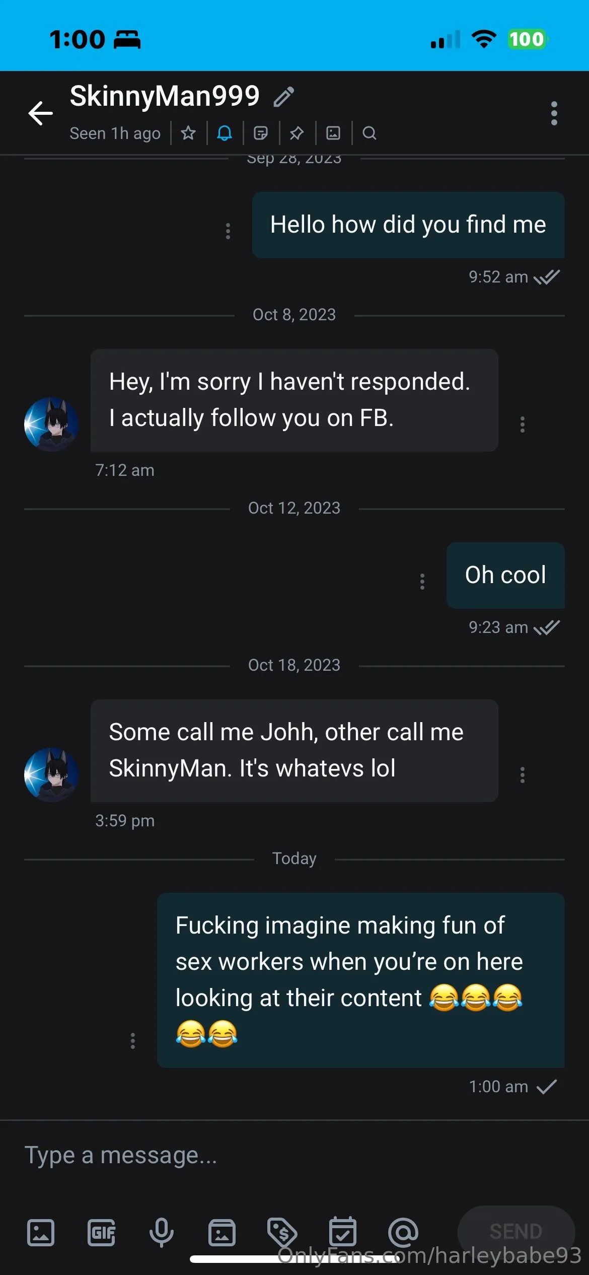 Snow Ridinghood @harleybabe93 masturbating