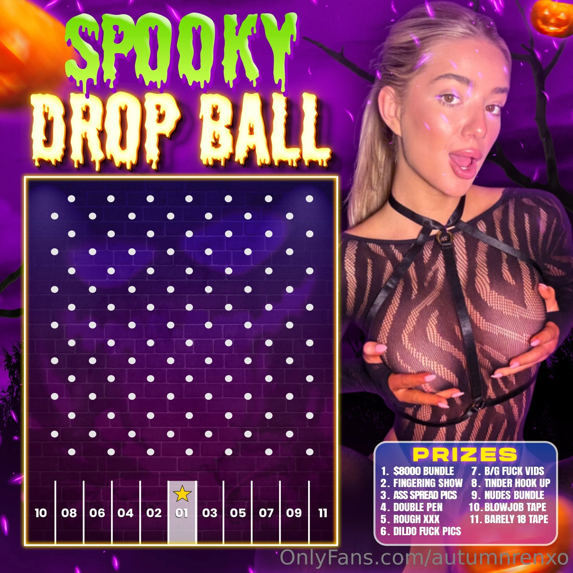 🎃👻 𝐒𝐏𝐎𝐎𝐊𝐘 𝐃𝐑𝐎𝐏 𝐁𝐀𝐋𝐋 👻🎃💣 𝘛𝘐𝘗 & 𝘗𝘓𝘈𝘠 𝘕𝘖𝘞 💣 Get ready to bust your nut with these spooky treats💀💦 Only here in my 𝗦𝗽𝗲𝗰𝗶