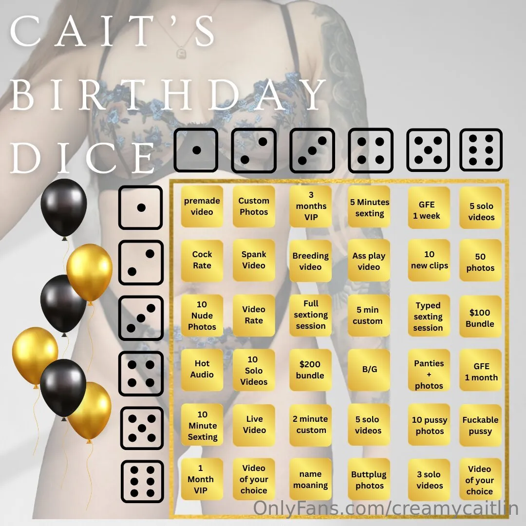 🎂 BIRTHDAY MONTH 🎂 ~ Creamy Caitlin 😍💦 @creamycaitlin tits