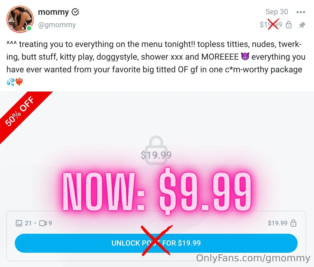 🔞 $19.99 → $9.99 🔞 BLACK FRIDAY SALE 🔥https://onlyfans.com/1997123998/gmommy