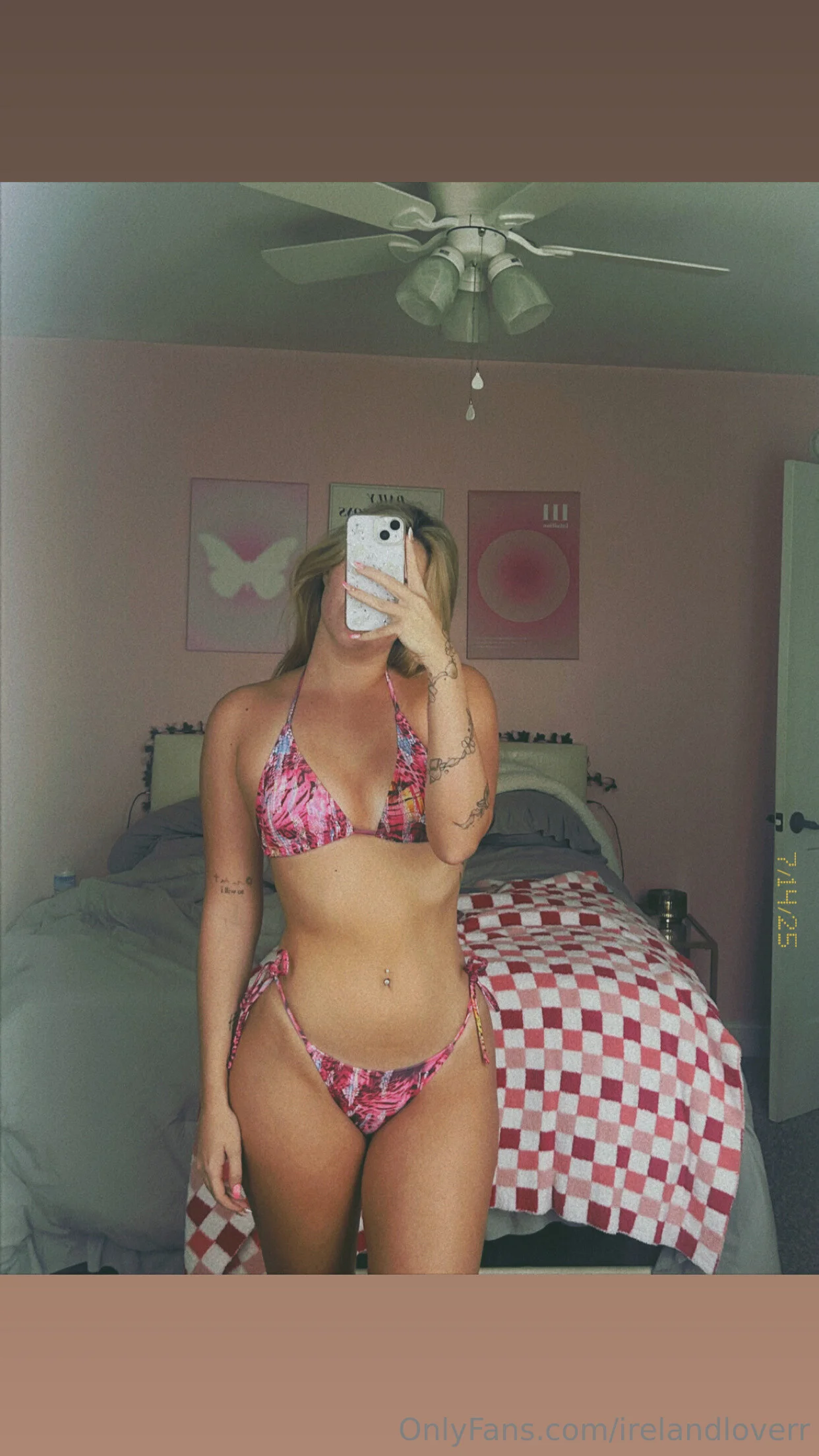 Ireland Reese @irelandloverr in a purple bikini