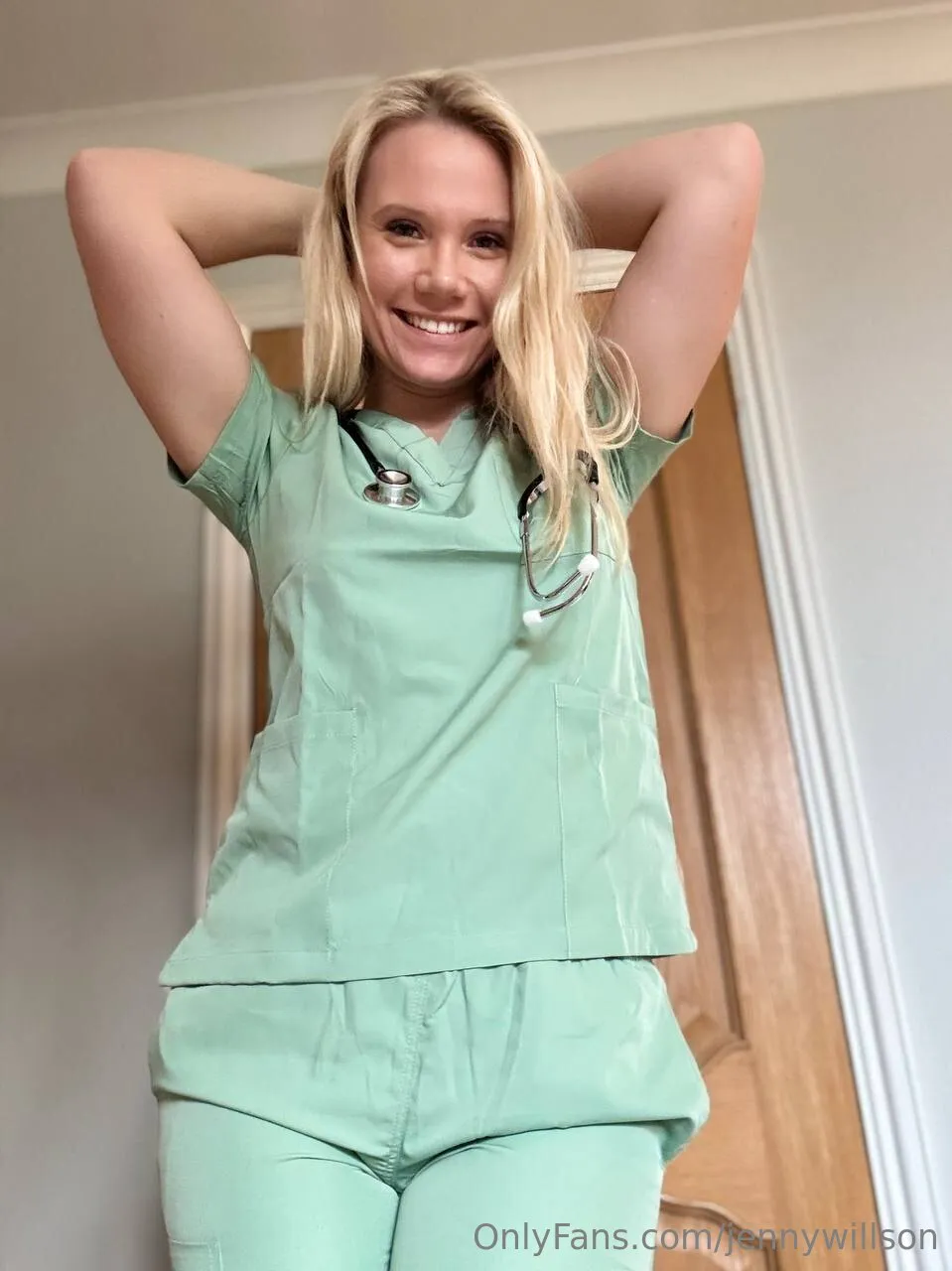 How about a private show where this naughty nurse slowly undresses for you?