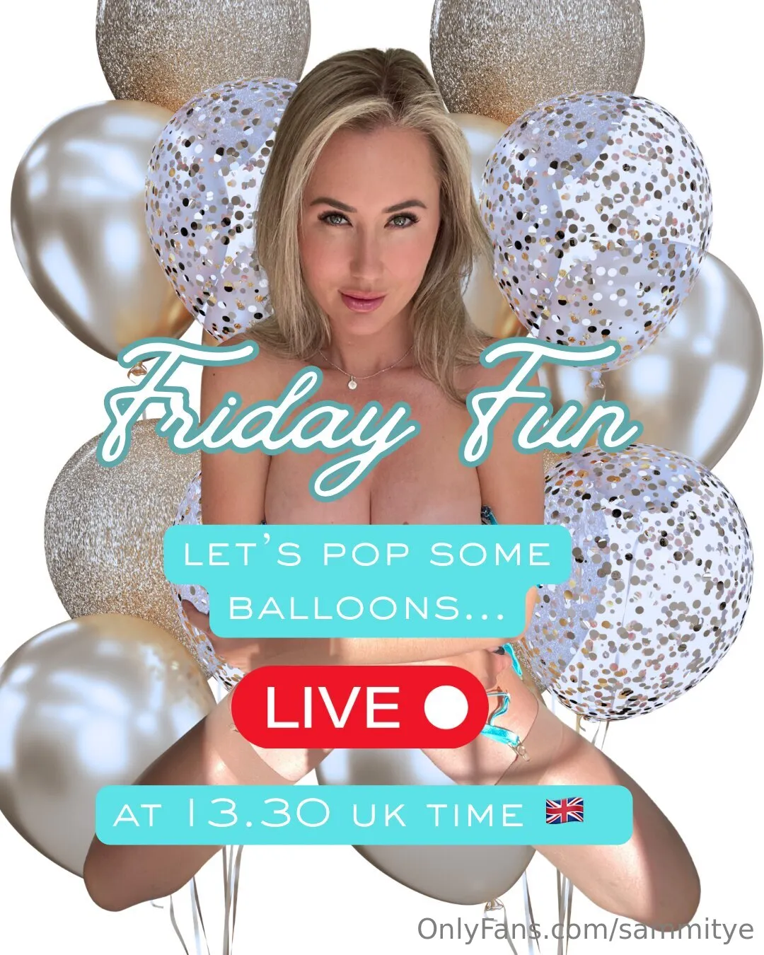 FUN FRIDAY - BALLOON POPS LIVE AT 13.30 UK TIME It's game time ... this week I have something a bit different for you ..