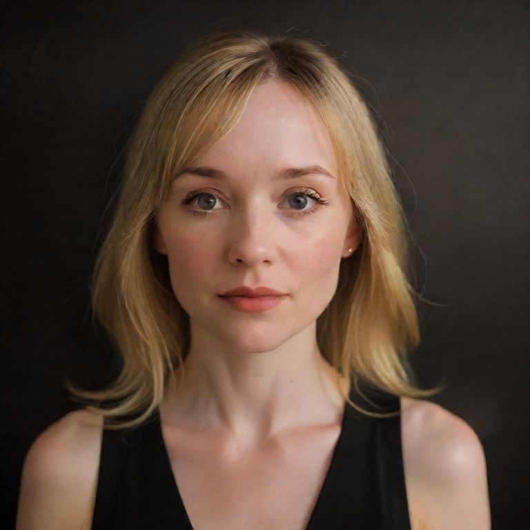 Halley Feiffer on stage in a dramatic performance