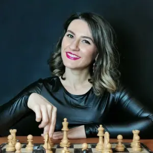 Silvia-Raluca Sgîrcea competing in chess tournament