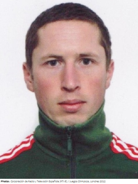 Oleksiy Kazanin competing in 50 km race walk