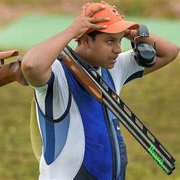 Shardul Vihan competing in a shooting competition at a global event