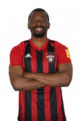 Izuchukwu Anthony defending on the pitch in Cyprus