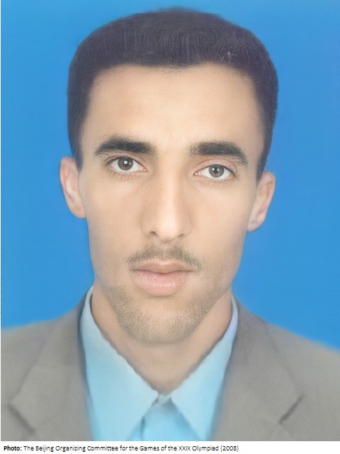Mohammed Al-Yafaee competing in 800m race for Yemen