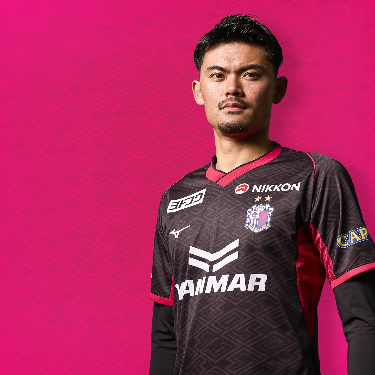 Koki Fukui focused Japanese goalkeeper with intense, determined match-day aura