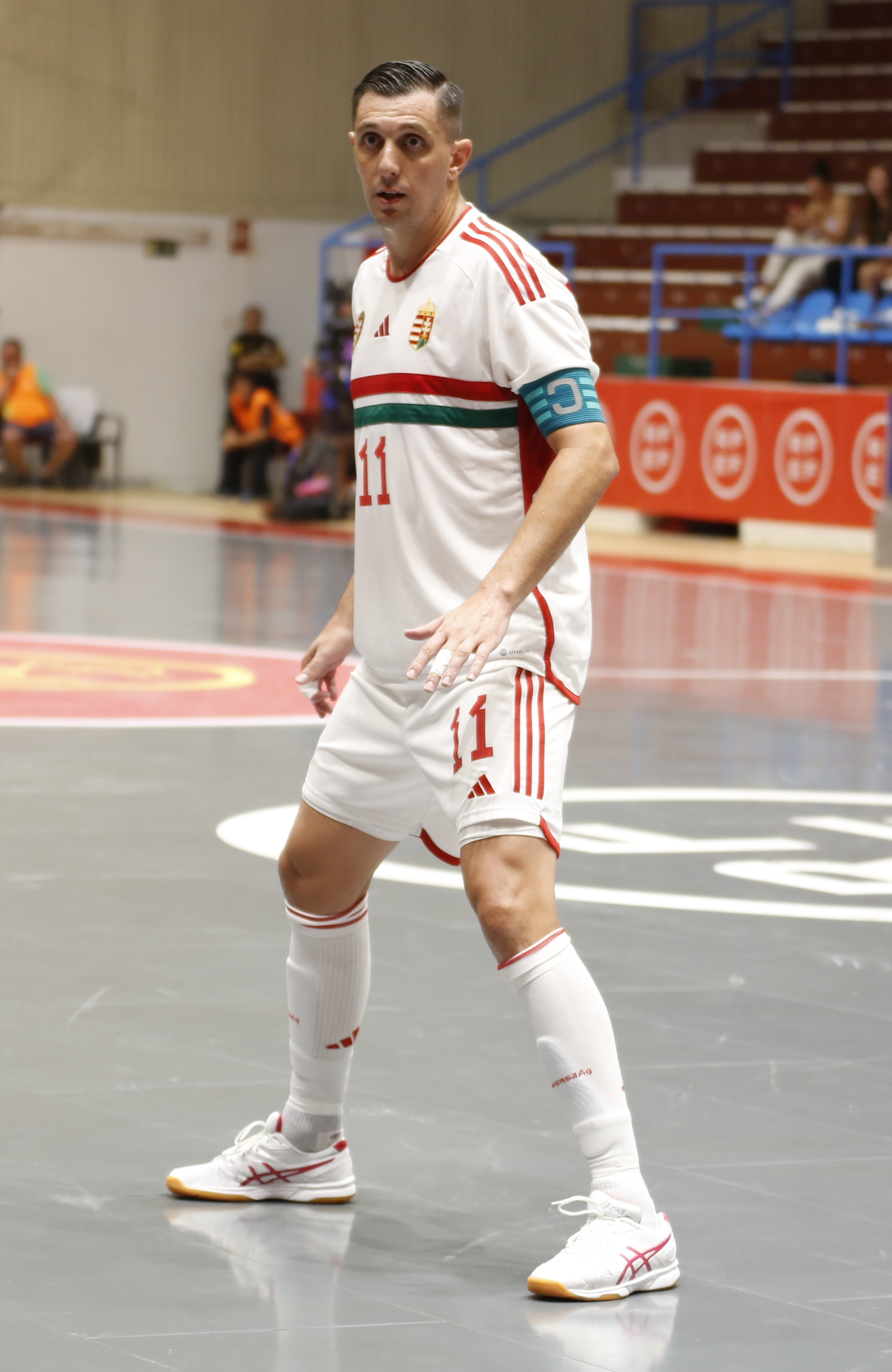 Zoltán Dróth playing international futsal match