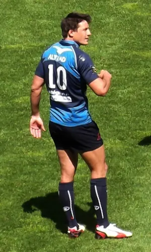 François Trinh-Duc focused during a rugby match