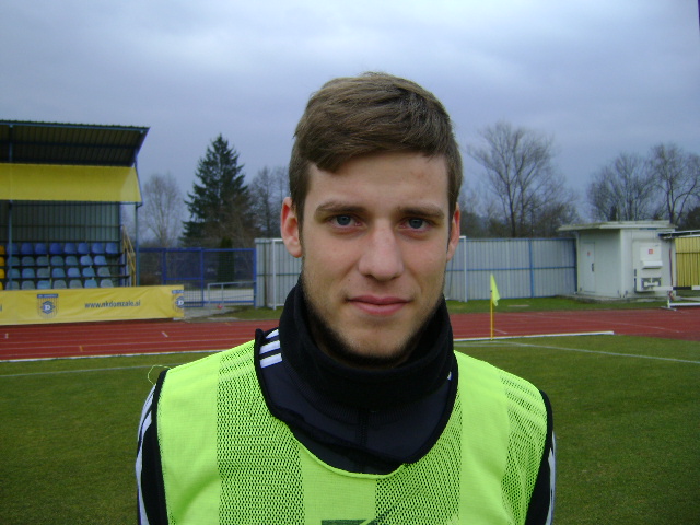 Tim Čeh playing as a football winger during a match