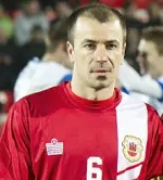 Focused Gibraltar captain Roy Chipolina during match