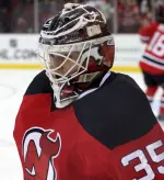 Focused Cory Schneider NHL goaltender during game