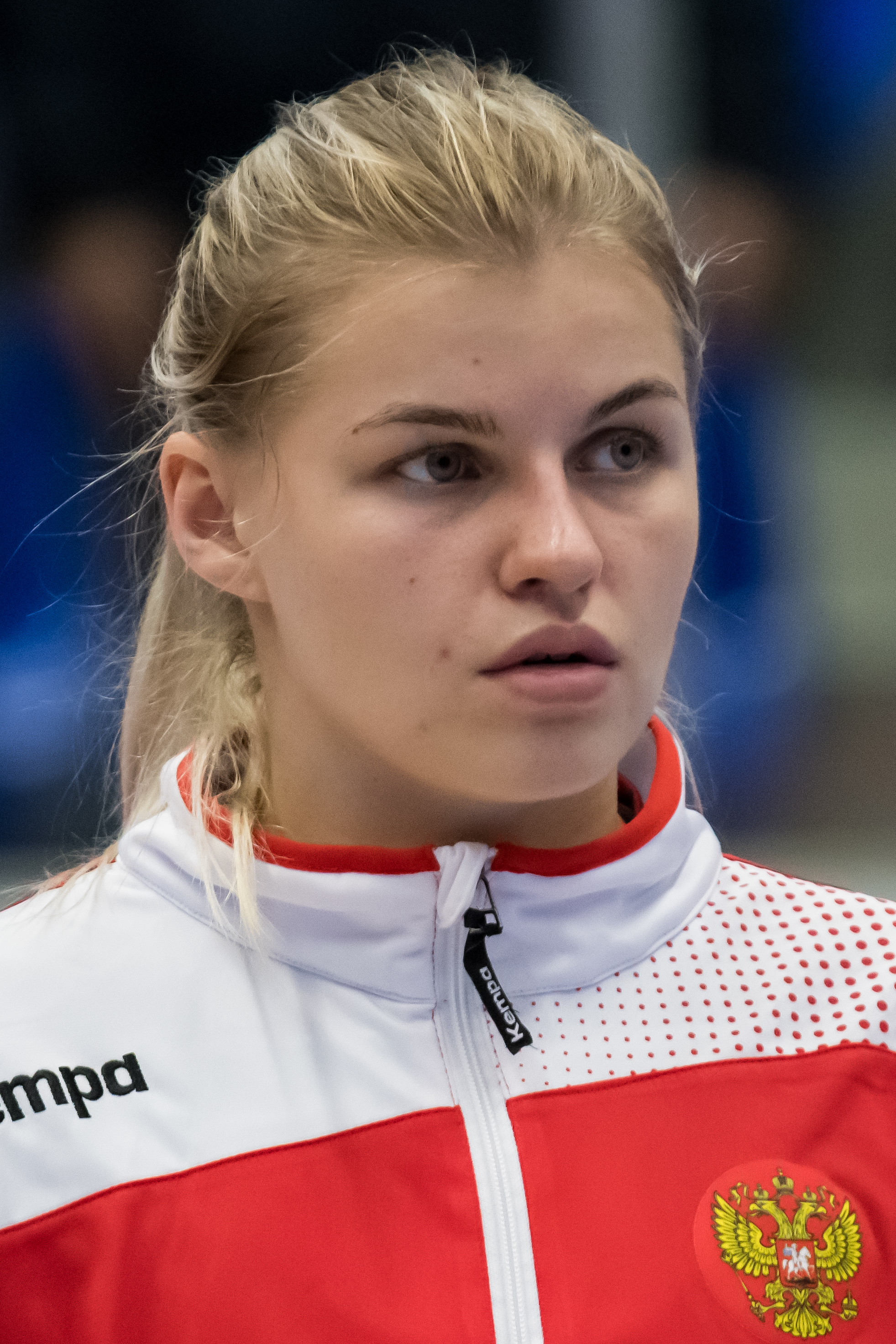 Kristina Kozhokar during a handball match with Rostov-Don
