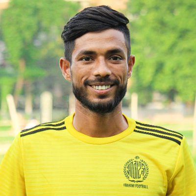 Nabib Newaj Jibon playing for Bangladesh national football team