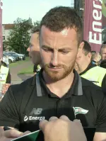 Piotr Wiśniewski on pitch in Lechia Gdańsk colors