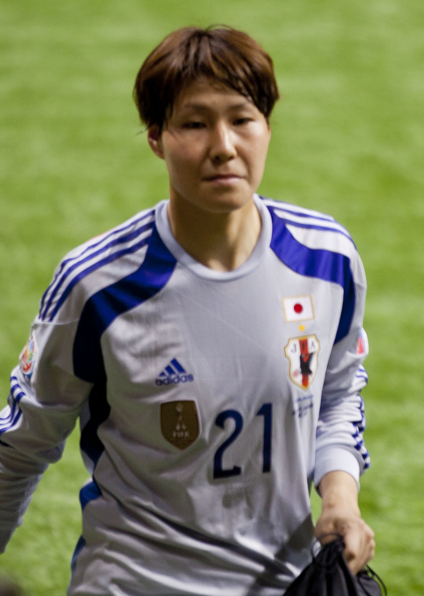 Erina Yamane in Japan national team kit during 2015 World Cup