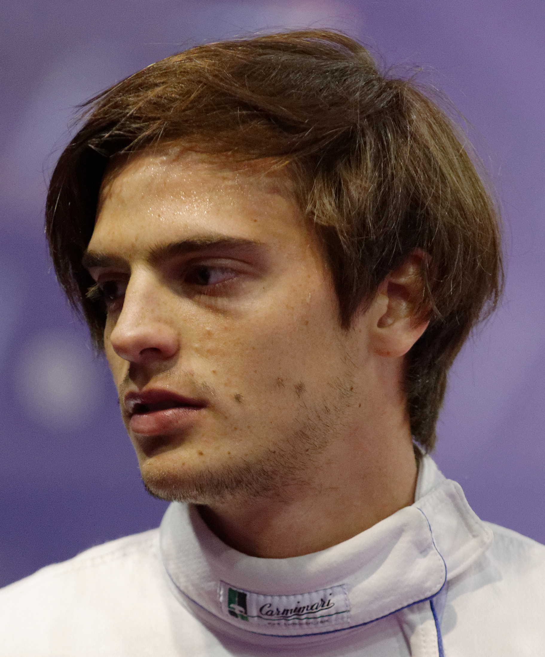 Michele Niggeler focused mid-bout with intense determination